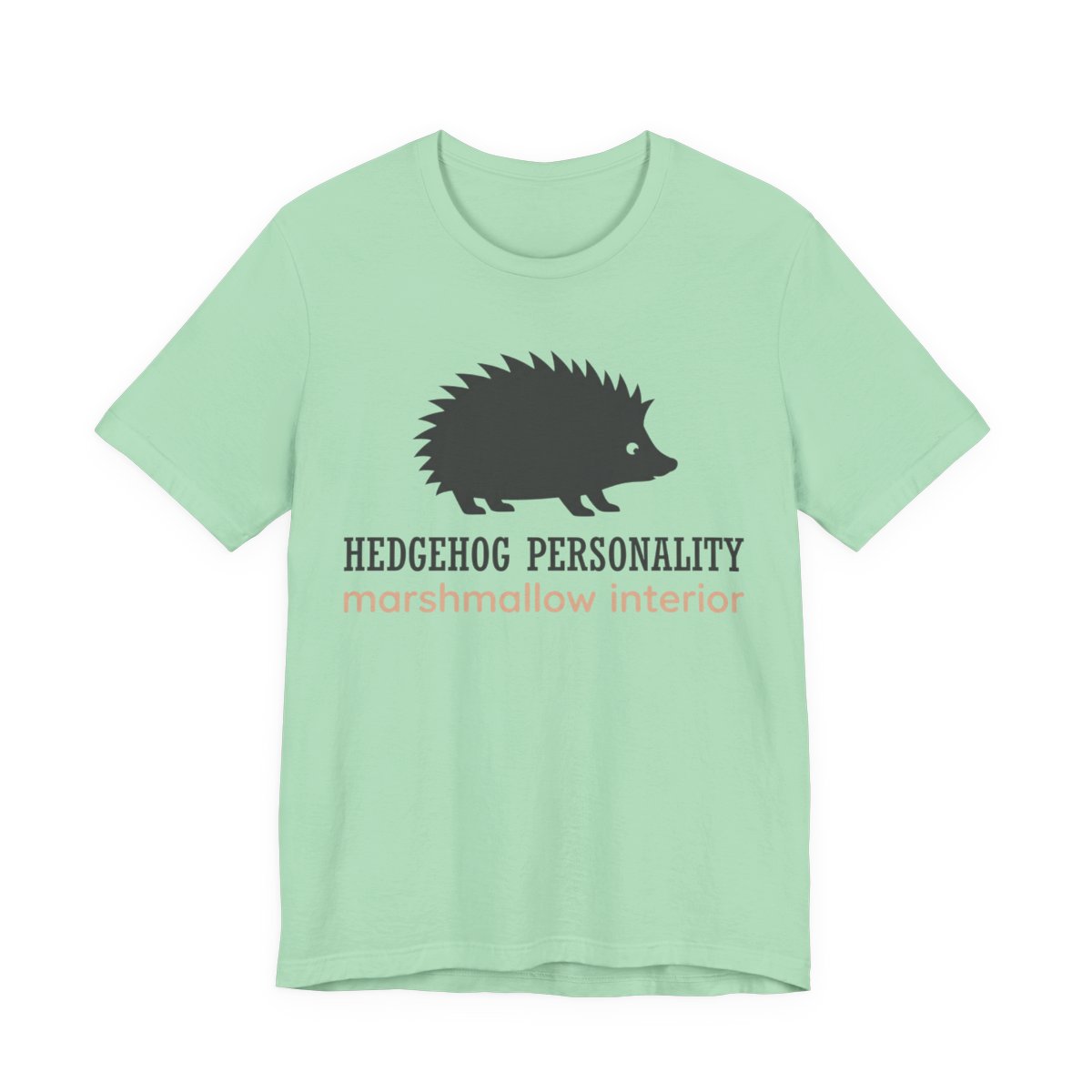 Hedgehog Personality Marshmallow Interior Shirt - Cute Tee in Mint