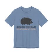 Hedgehog Personality Marshmallow Interior Shirt - Cute Tee in Steel Blue