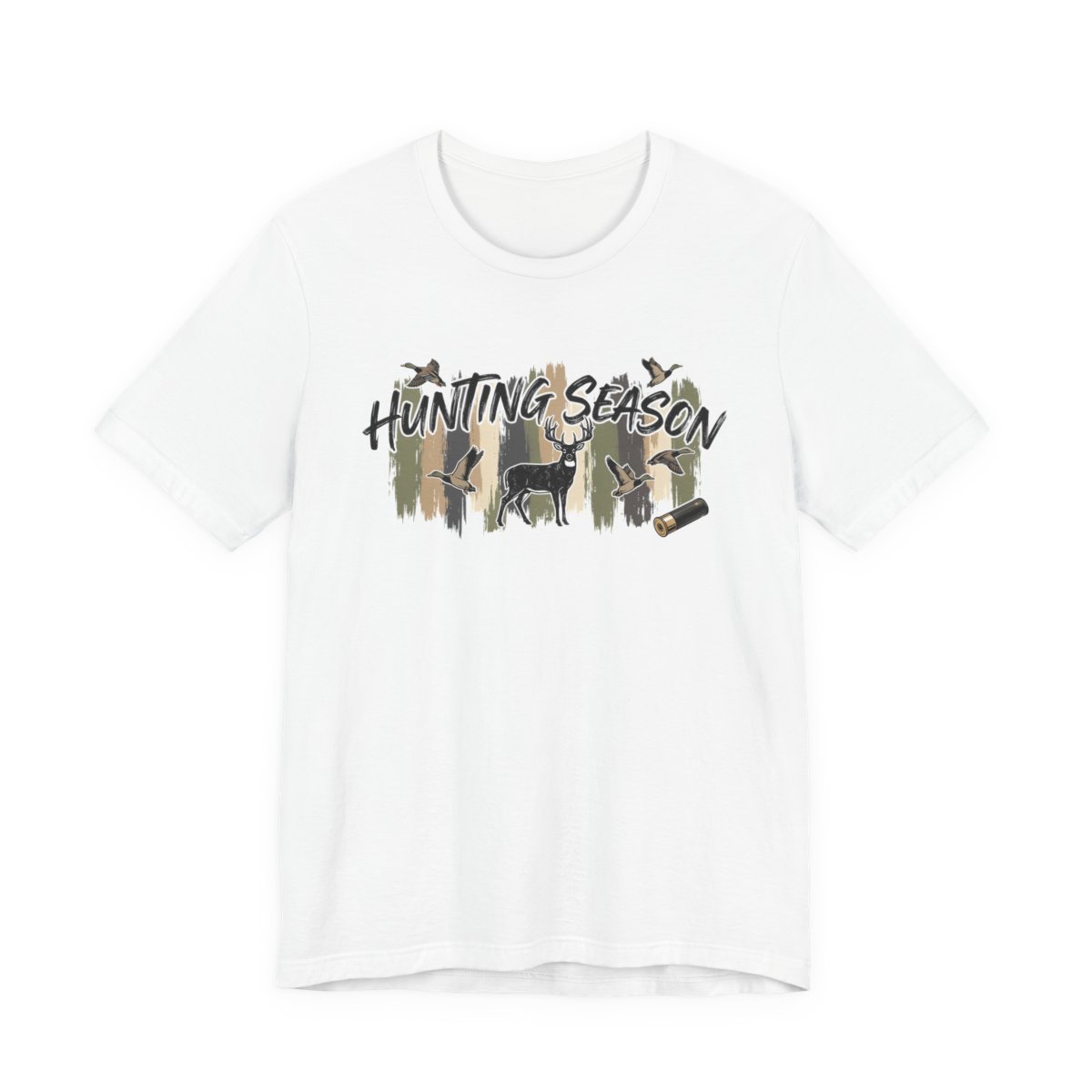 Hunting Season Deer Camo T-Shirt in White