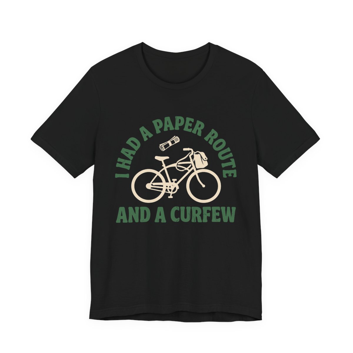 I Had A Paper Route And A Curfew Shirt - Retro Gen X Tee in Black