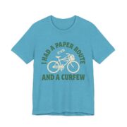 I Had A Paper Route And A Curfew Shirt - Retro Gen X Tee in Heather Aqua