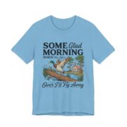 I’ll Fly Away Mallard Duck Hunting T-Shirt in Ocean Blue