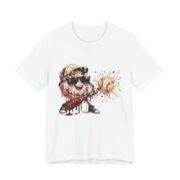 Ice Cream Mascot Tee – Drippy Sundae Cartoon Graphic T‑Shirt in White