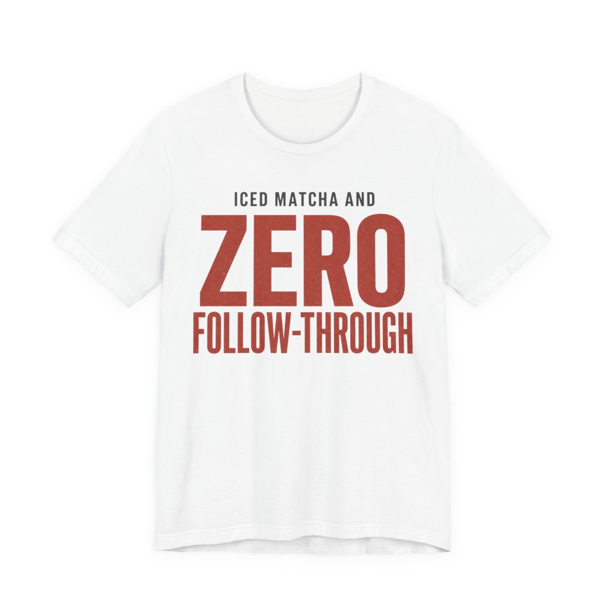 Iced Matcha And Zero Follow-Through Shirt in White