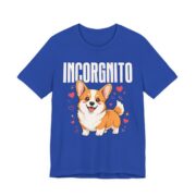 Incorgnito Funny Corgi Pun T-Shirt in True Royal