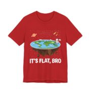 It’s Flat Bro Funny Flat Earth T-Shirt in Red
