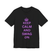 Keep Calm And Swag On Crown T-Shirt in Black