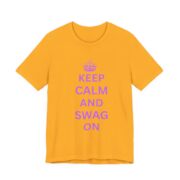 Keep Calm And Swag On Crown T-Shirt in Gold
