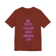 Keep Calm And Swag On Crown T-Shirt in Rust