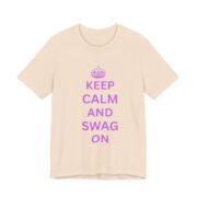 Keep Calm And Swag On Crown T-Shirt in Soft Cream