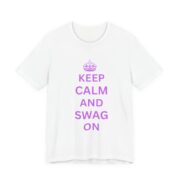 Keep Calm And Swag On Crown T-Shirt in White