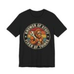 Knower Of Stuff Fixer Of Things Bigfoot T-Shirt in Black