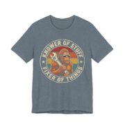Knower Of Stuff Fixer Of Things Bigfoot T-Shirt in Heather Slate