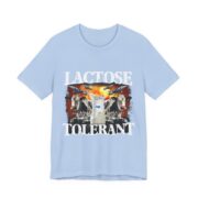 Lactose Tolerant Funny Cow And Milk T-Shirt in Baby Blue