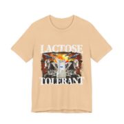 Lactose Tolerant Funny Cow And Milk T-Shirt in Sand Dune