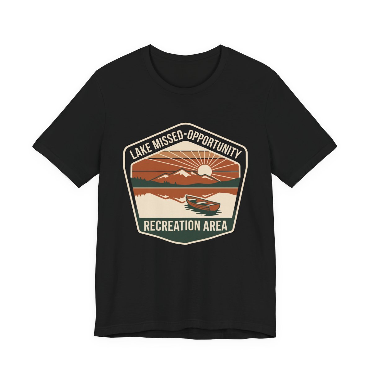 Lake Missed Opportunity Shirt - Funny Fishing Parody Tee in Black