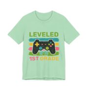 Leveled Up To 1st Grade Gamer Kids T-Shirt in Mint