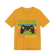Leveled Up To 1st Grade Gamer Kids T-Shirt in Mustard