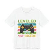 Leveled Up To 1st Grade Gamer Kids T-Shirt in White