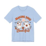 Making Dogs Boolyful Ghost Groomer T-Shirt in Baby Blue
