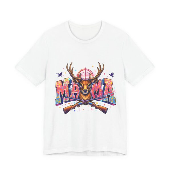 Mama Deer Hunting Colorful T-Shirt in White