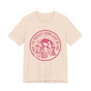 May The Bridges I Burn Light My Way Skull T-Shirt in Soft Cream