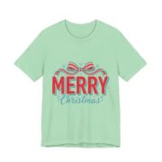 Merry Christmas Retro Bow T-Shirt in Mint