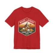 Mount Laundry Summit Attempt Shirt - Funny Mom Life Tee in Red