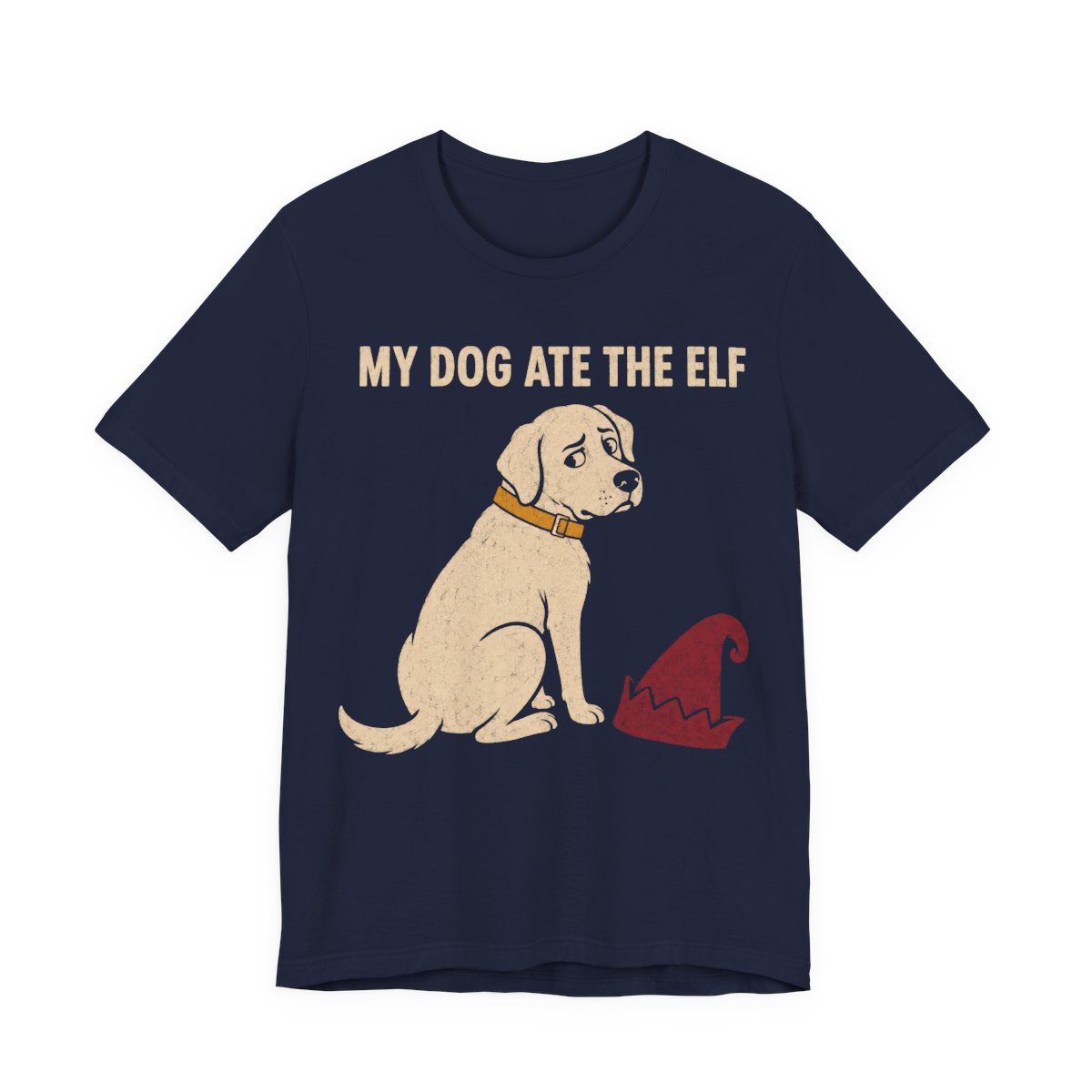 My Dog Ate The Elf Shirt - Funny Christmas Tee in Navy