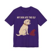 My Dog Ate The Elf Shirt - Funny Christmas Tee in Team Purple