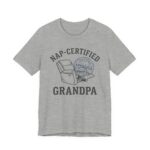 Nap Certified Grandpa Shirt - Funny Grandpa Gift Tee in Athletic Heather