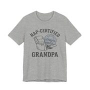 Nap Certified Grandpa Shirt - Funny Grandpa Gift Tee in Athletic Heather