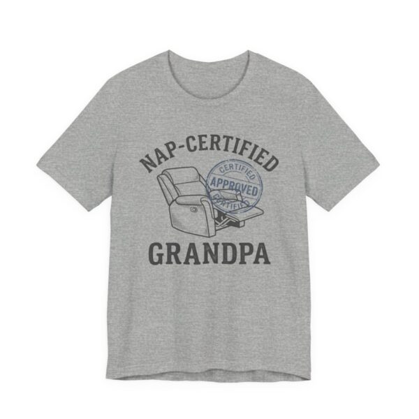 Nap Certified Grandpa Shirt - Funny Grandpa Gift Tee in Athletic Heather