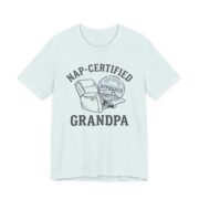 Nap Certified Grandpa Shirt - Funny Grandpa Gift Tee in Heather Ice Blue