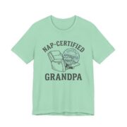 Nap Certified Grandpa Shirt - Funny Grandpa Gift Tee in Heather Mint