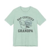Nap Certified Grandpa Shirt - Funny Grandpa Gift Tee in Heather Prism Mint