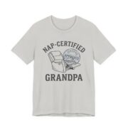 Nap Certified Grandpa Shirt - Funny Grandpa Gift Tee in Silver