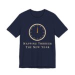 Napping Through The New Year Shirt - Funny Christmas Tee in Navy