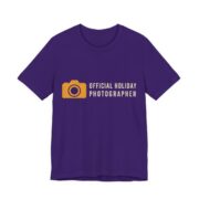 Official Holiday Photographer Shirt - Funny Gift Tee in Team Purple