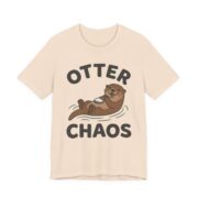 Otter Chaos Shirt - Funny Otter Pun Tee in Soft Cream