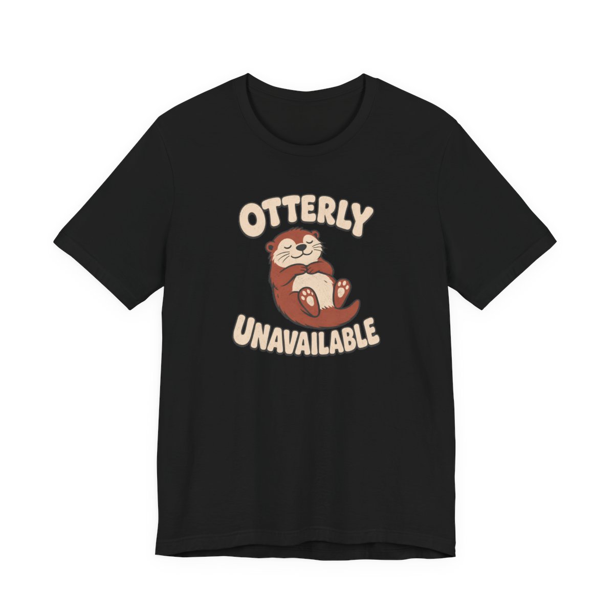Otterly Unavailable Shirt - Funny Graphic Tee in Black