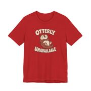 Otterly Unavailable Shirt - Funny Graphic Tee in Red