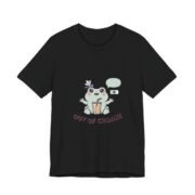 Out Of Croaks Cute Frog Boba T-Shirt in Black