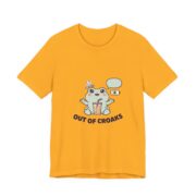 Out Of Croaks Cute Frog Boba T-Shirt in Gold