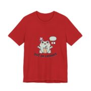 Out Of Croaks Cute Frog Boba T-Shirt in Red