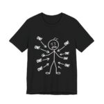 Ow Everything Hurts Stick Figure T-Shirt in Black