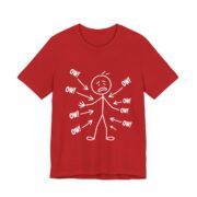 Ow Everything Hurts Stick Figure T-Shirt in Red