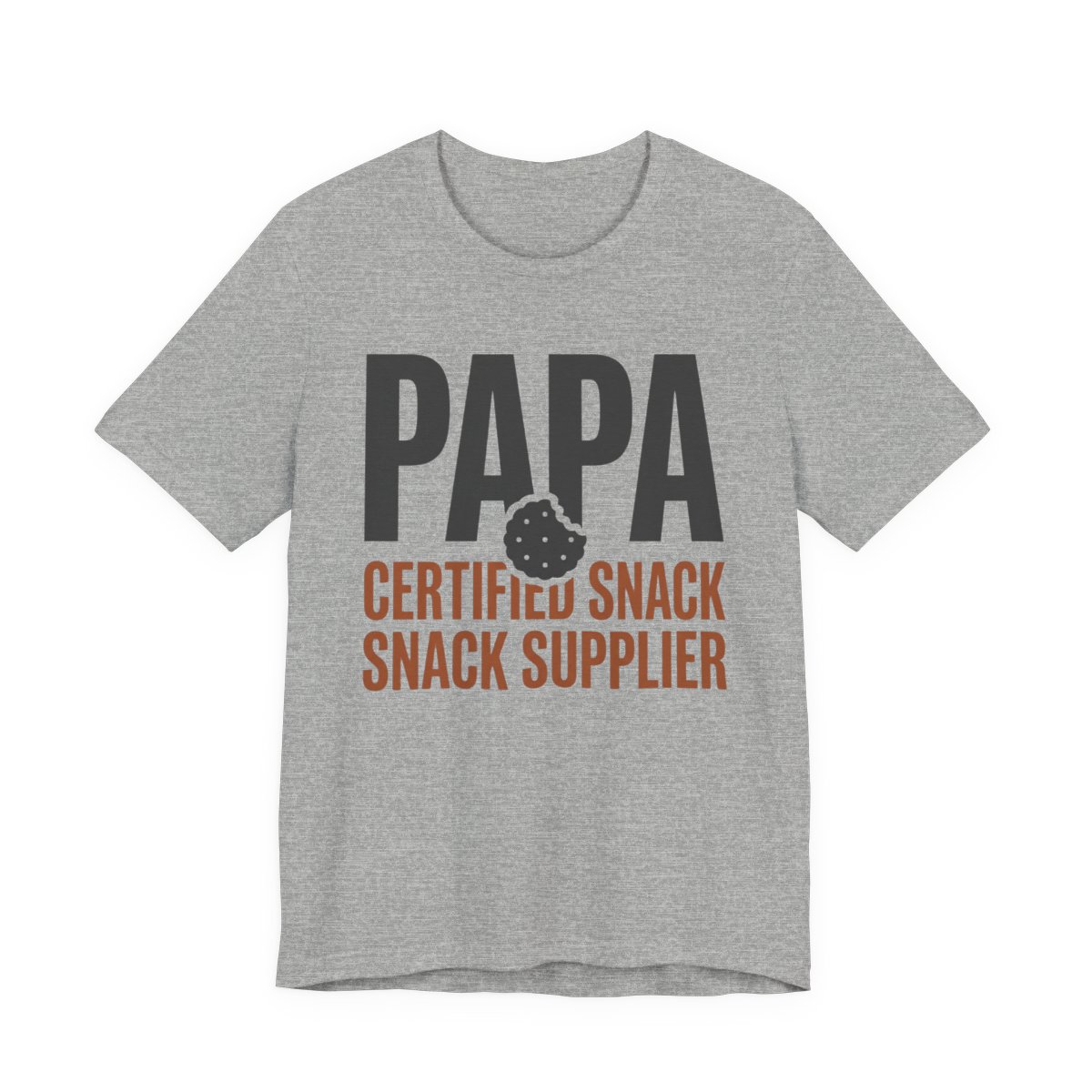 Papa Certified Snack Supplier Shirt - Funny Grandpa Gift Tee in Athletic Heather