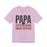 Papa Certified Snack Supplier Shirt - Funny Grandpa Gift Tee in Lilac