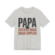 Papa Certified Snack Supplier Shirt - Funny Grandpa Gift Tee in Silver